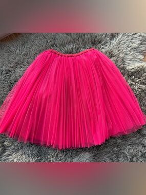 Jacadi Hot Pink Tulle Skirt with Elastic Waist